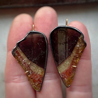 Multicolor Tourmaline 'Wing' Earrings